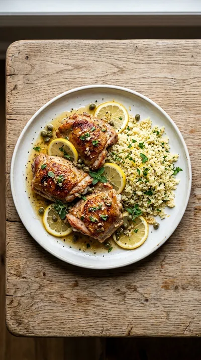 Easy Mediterranean Lemon Chicken - cooking process