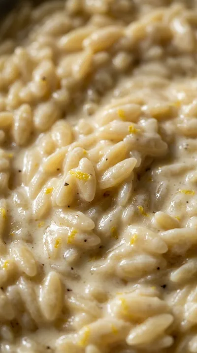 Lemon Orzo With White Cheddar Sauce - ingredients preparation