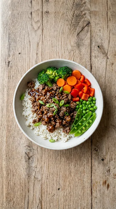 Easy High-Protein Ground Beef Bowls - cooking process
