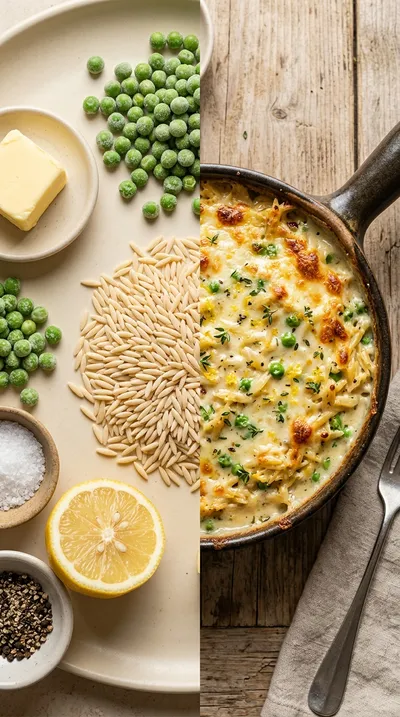 Orzo Bake With Lemon Butter Sauce - ready to serve