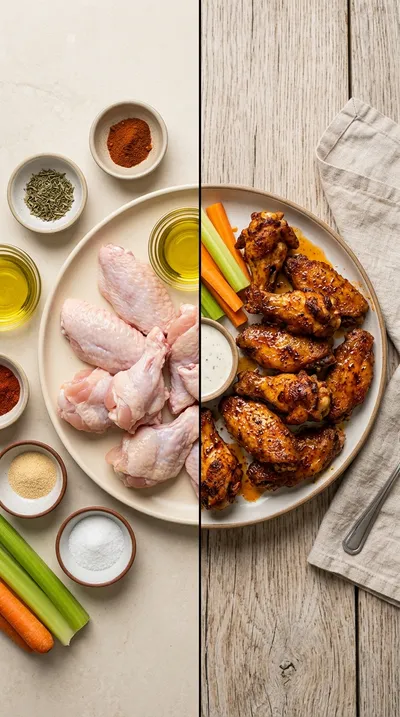 Crispy Air Fryer Chicken Wings - ready to serve