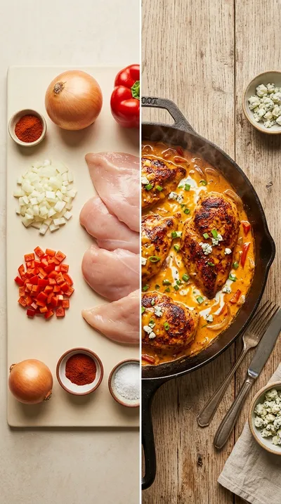 Buffalo Ranch Chicken Skillet - ready to serve