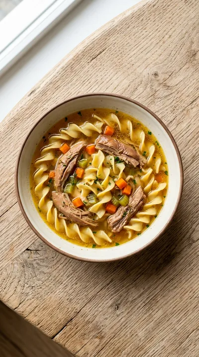 Cozy Homemade Chicken Noodle Soup - cooking process