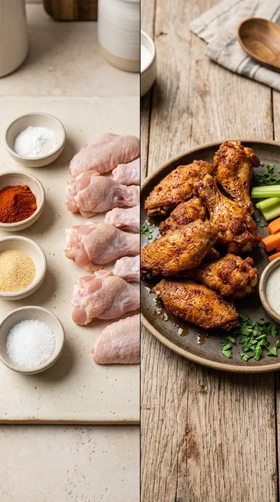 Crispy Air Fryer Chicken Wings - ready to serve