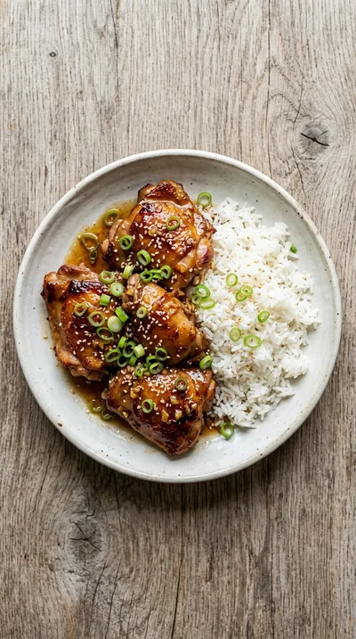 Sticky Honey Garlic Chicken - cooking process