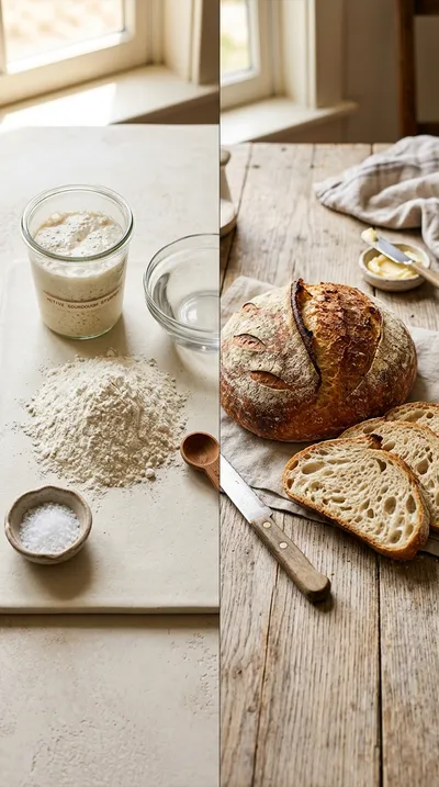 Beginner‑Friendly Homemade Sourdough Bread - ready to serve
