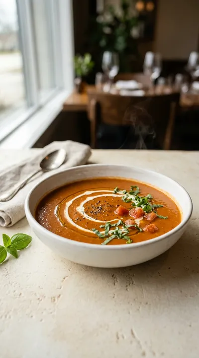 Tomato Soup with Honey Mustard