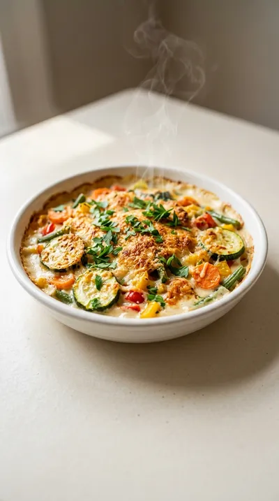 Vegetable Gratin with Parmesan Crust