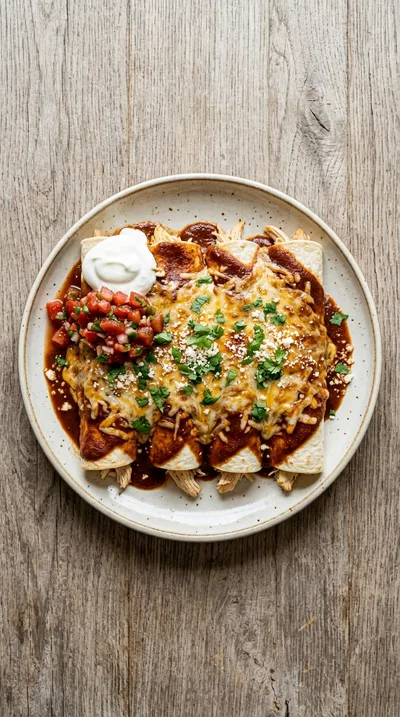 Cheesy Chicken Enchiladas - cooking process