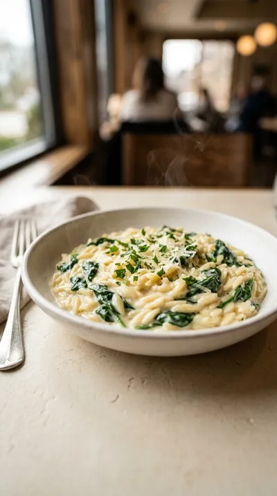 Lemon Orzo With White Cheddar Sauce