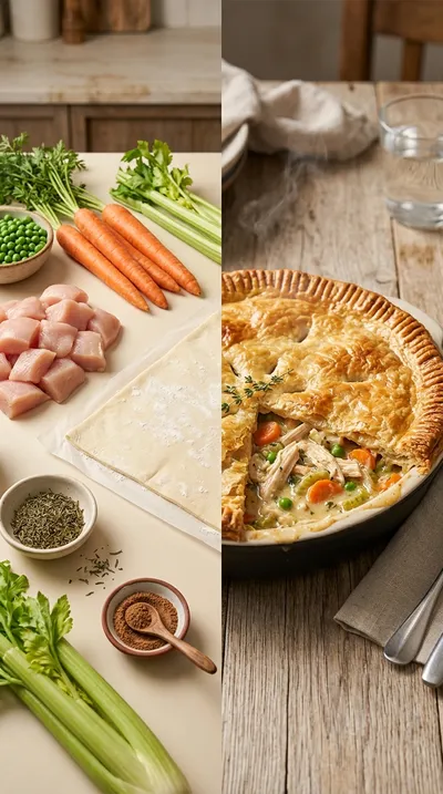 Classic Easy Chicken Pot Pie - ready to serve