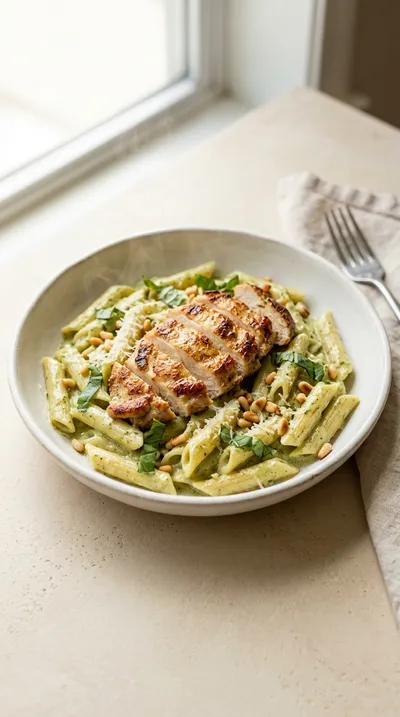 Easy Creamy Pesto Pasta