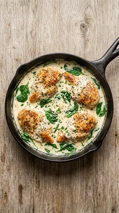 Creamy Parmesan Chicken Skillet - cooking process