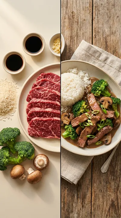 Beef and Broccoli with Mushroom Gravy - ready to serve