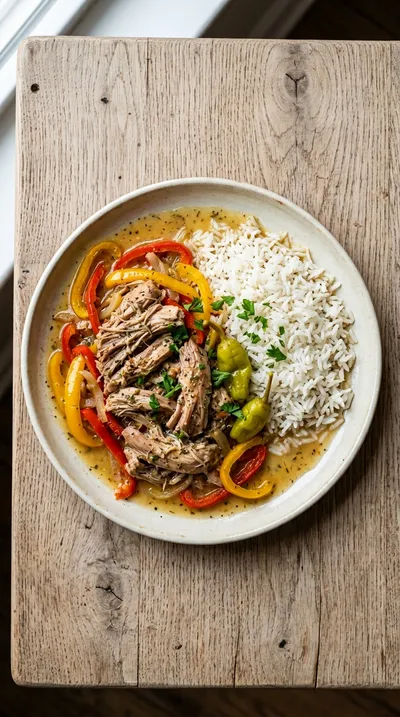 Slow Cooker Mississippi Chicken – Easy Dinner - cooking process