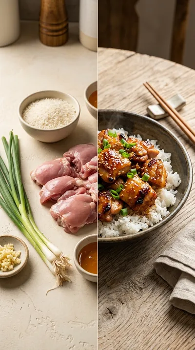Sticky Honey Garlic Chicken - ready to serve