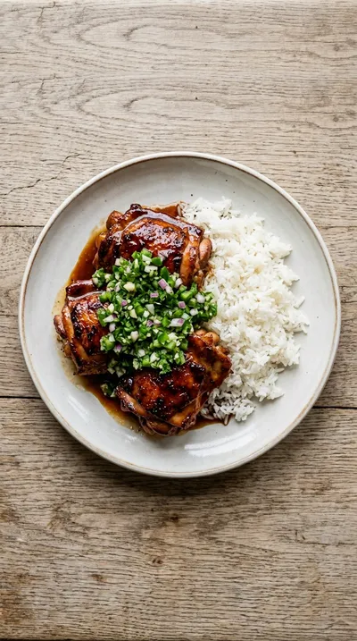 Teriyaki Chicken with Salsa Verde - cooking process