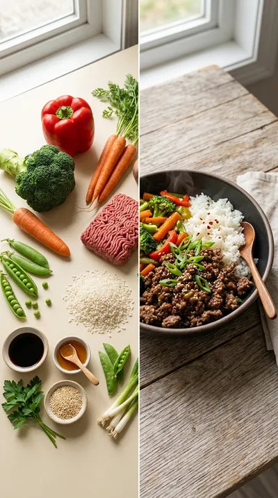 Easy High-Protein Ground Beef Bowls - ready to serve