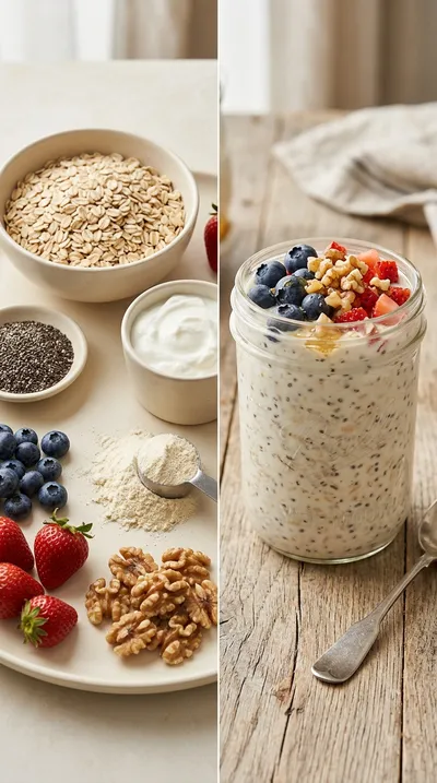 Easy High-Protein Overnight Oats - ready to serve