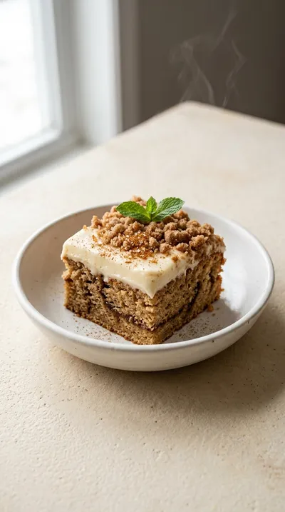 Cinnamon Coffee Cake With Cream Cheese Frosting