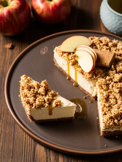 Apple Crumble Cheesecake - cooking process
