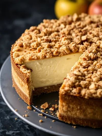 Apple Crumble Cheesecake