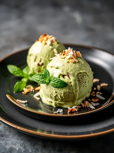Avocado Ice Cream - Vegan No-Churn Recipe - ready to serve