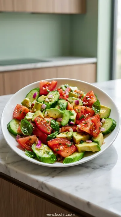 Avocado Tomato Cucumber Salad