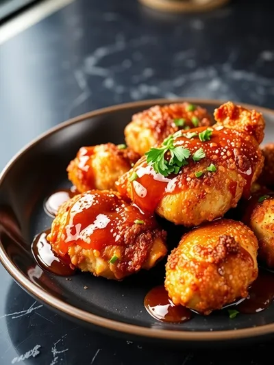 Baked Crunchy Hot Honey Chicken - cooking process