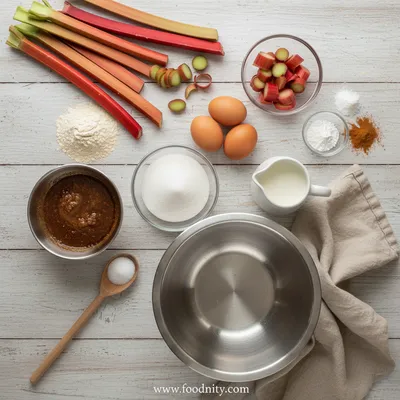 Baked Rhubarb Fritters – Cozy Dessert - cooking process