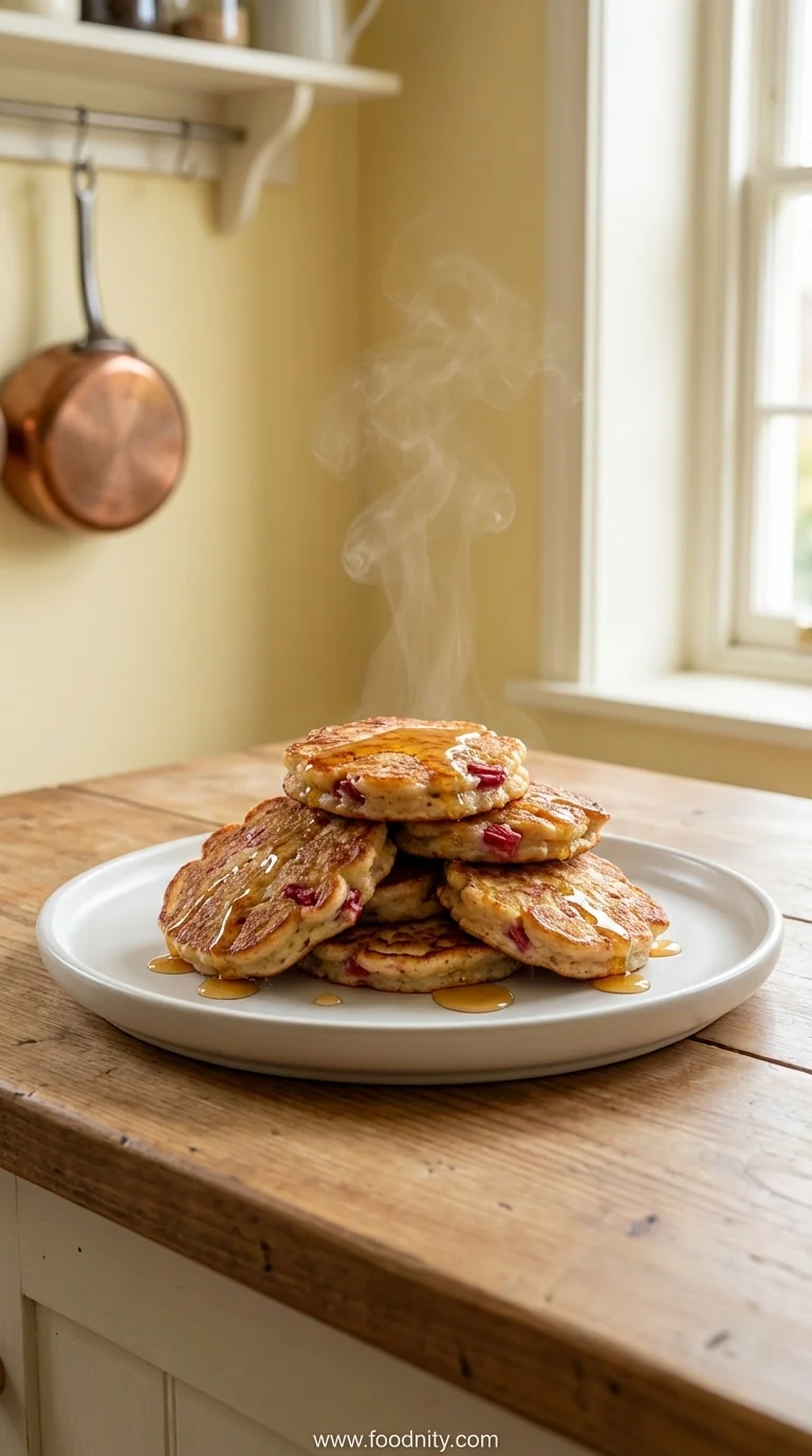 Baked Rhubarb Fritters – Cozy Dessert - feature image