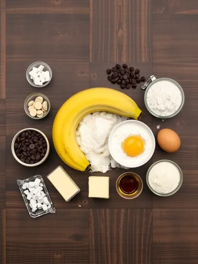 Irresistible Super Moist Chocolate Chip Banana Bread - ingredients preparation