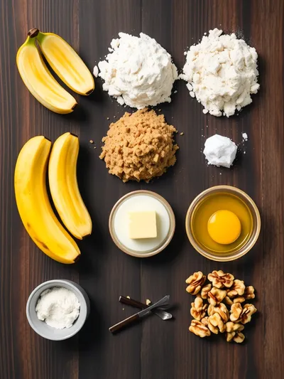 Janet's Rich Banana Bread - ingredients preparation
