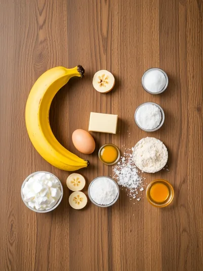 Easy Banana Bread Recipe - ingredients preparation