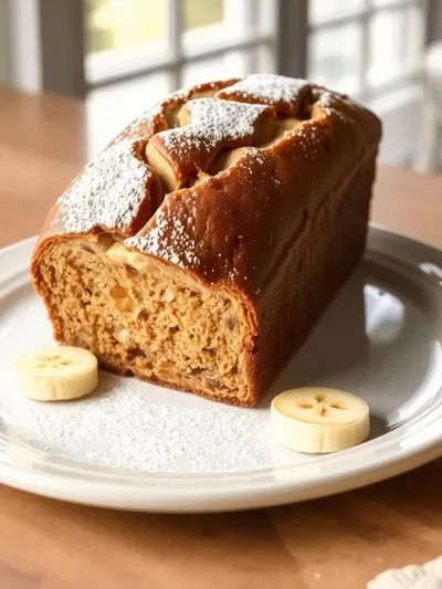 One Bowl Moist Banana Bread - ready to serve