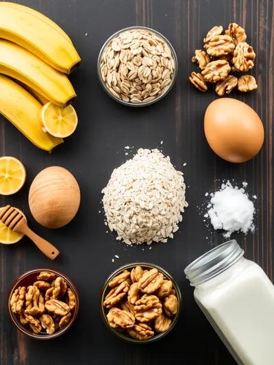 Best Healthy Banana Bread - ingredients preparation