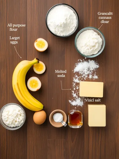 Simple Banana Bread Recipe - Quick & Moist - ingredients preparation