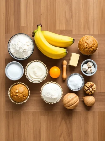 Banana Bread Muffins Recipe - ingredients preparation