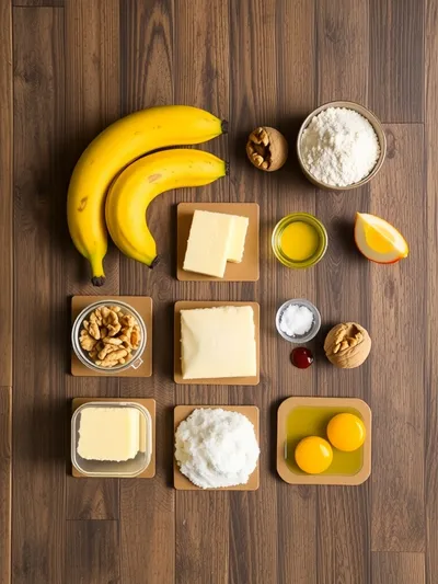 Banana Bread Muffins in 30 Minutes - ingredients preparation