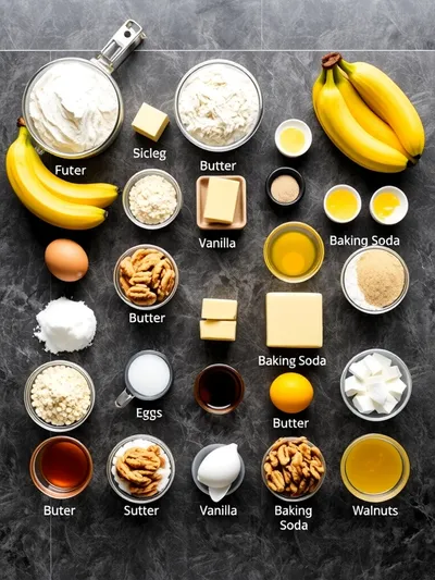 Ultimate Moist Banana Bread Recipe - ingredients preparation