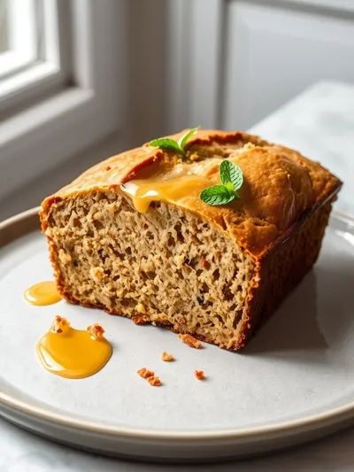 One Bowl Banana Bread - ready to serve