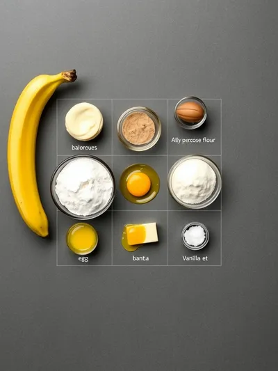 Moist Banana Bread With Mayonnaise - ingredients preparation