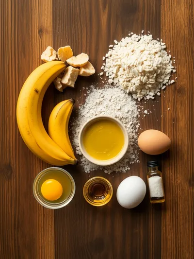 Banana Bread with Oil – Moist & Delicious - ingredients preparation
