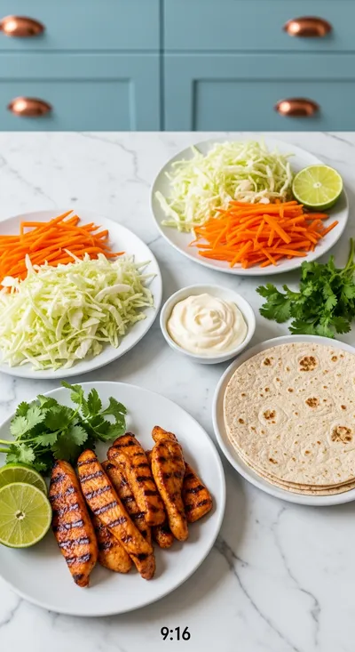 BBQ Chicken Coleslaw Wraps – Picnic Perfection - cooking process
