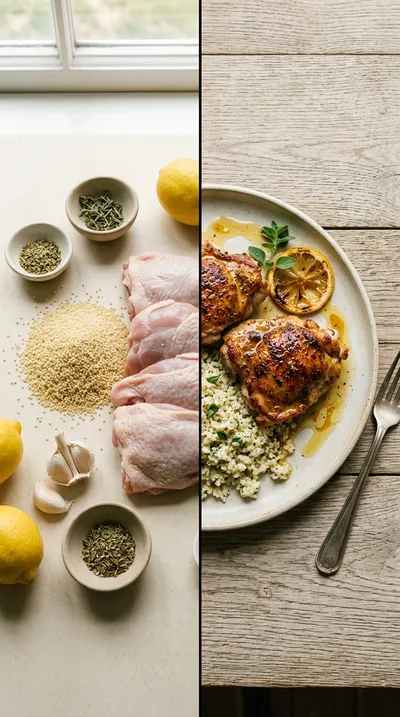 Mediterranean Lemon Chicken – Easy Weeknight Dinner - ready to serve