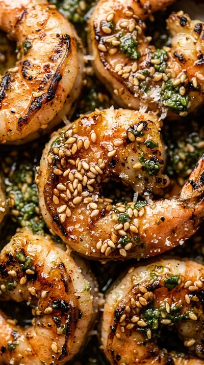 Pesto Pasta with Garlic Sesame Sauce - ingredients preparation