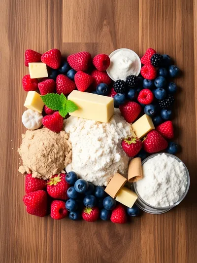 Easy Berry Cobbler – Simple Frozen Berry Dessert - ingredients preparation