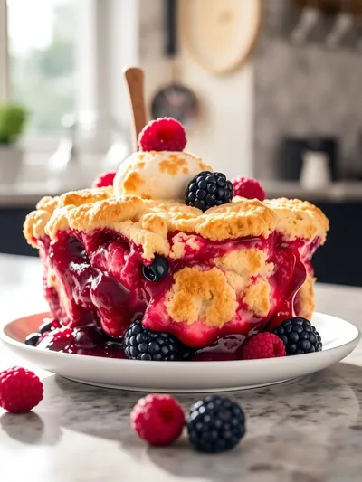 Easy Berry Cobbler – Simple Frozen Berry Dessert