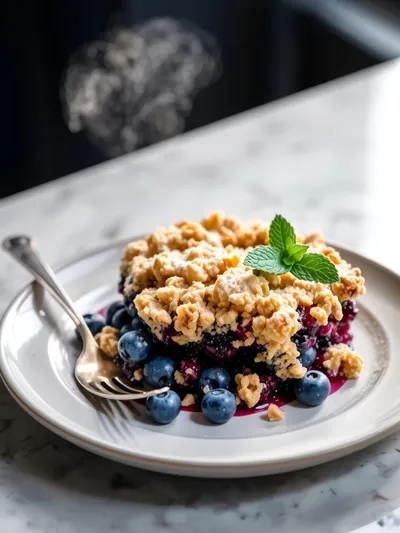 Blueberry Crisp Recipe - ready to serve