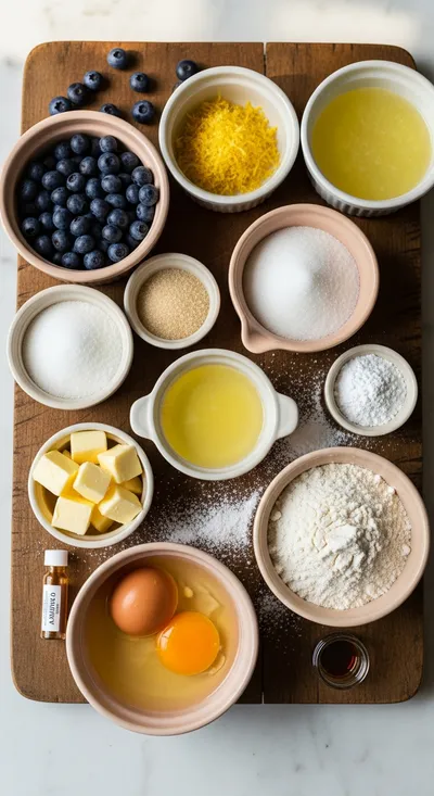Blueberry Lemon Tart - cooking process